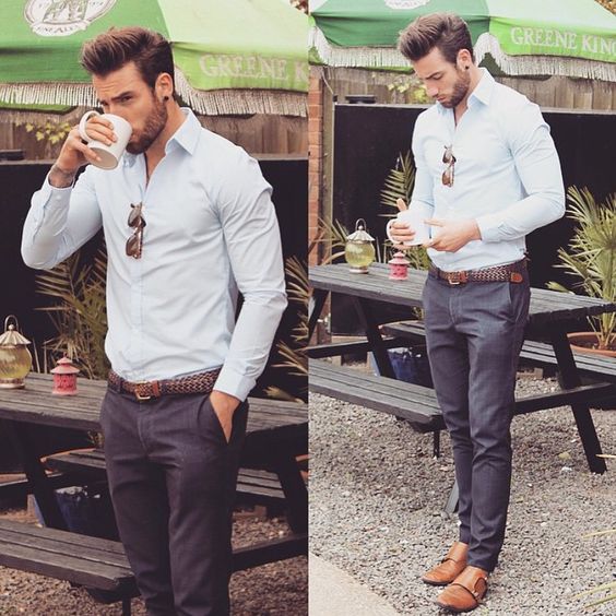 Calça social online colorida masculina